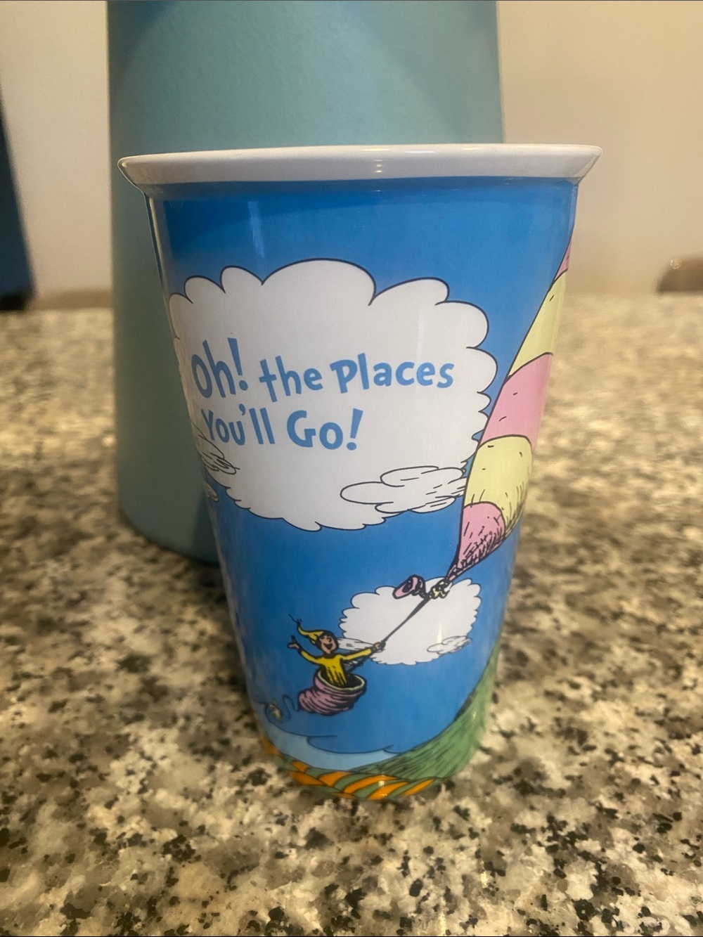 Dr. Seuss Blue Illustrated 'Oh! the Places You'll Go!' Cup